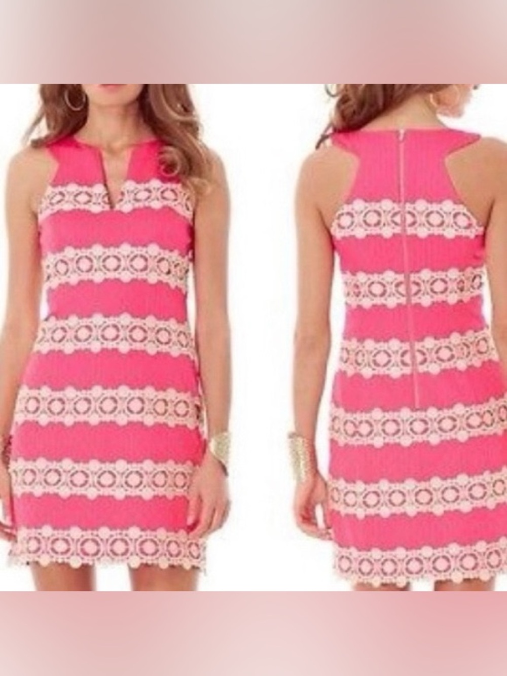 Lilly Pulitzer August Shift Dress Pink Anchor